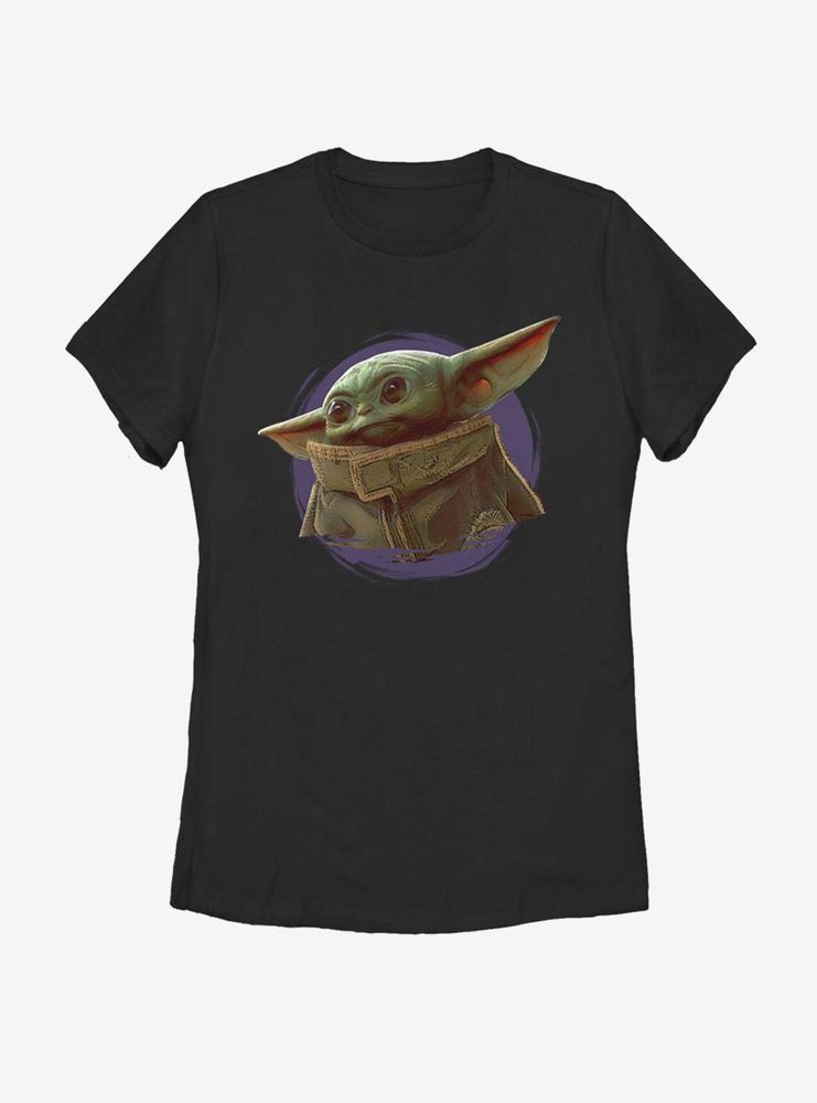 Star Wars The Mandalorian Child Purple Ball Womens T-Shirt