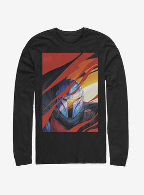 Star Wars The Mandalorian Illustrated Smoke Long-Sleeve T-Shirt