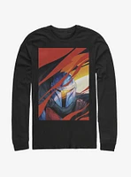 Star Wars The Mandalorian Illustrated Smoke Long-Sleeve T-Shirt