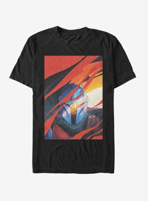 Star Wars The Mandalorian Illustrated Smoke T-Shirt