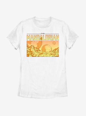 Star Wars The Mandalorian Desert Space Womens T-Shirt