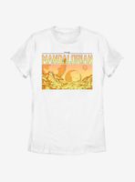 Star Wars The Mandalorian Desert Space Womens T-Shirt