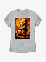 Star Wars The Mandalorian Sunset Womens T-Shirt