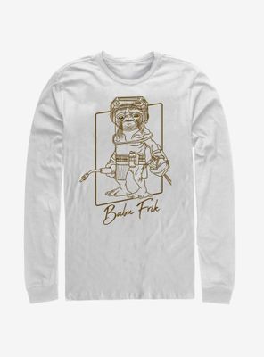 Star Wars Episode IX The Rise Of Skywalker Babu Outline Long-Sleeve T-Shirt