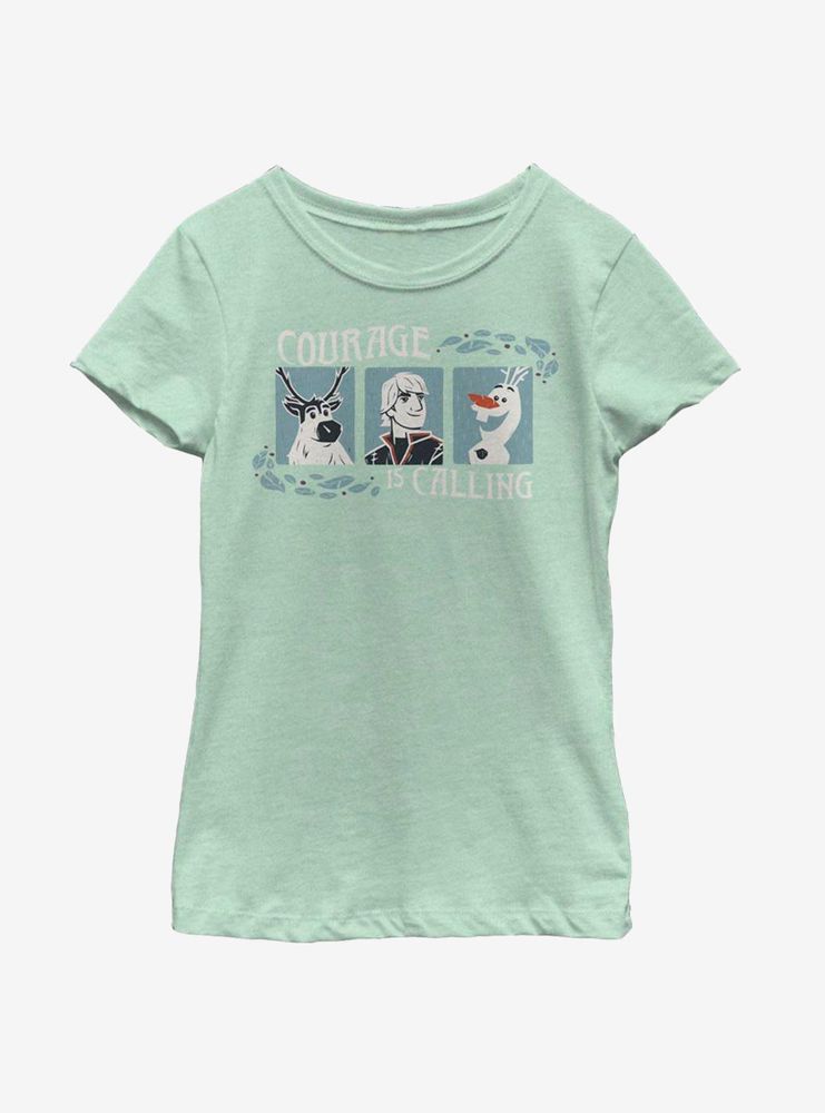 Disney Frozen 2 Courage Woodcut Youth Girls T-Shirt