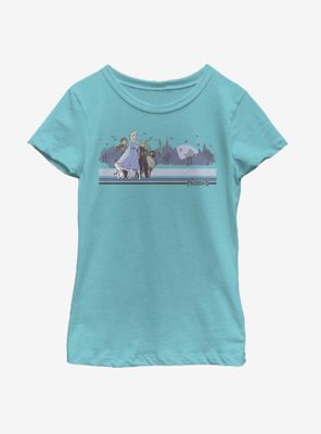 Disney Frozen 2 Group Scenery Youth Girls T-Shirt