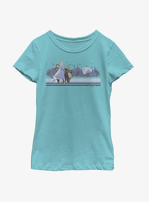 Disney Frozen 2 Group Scenery Youth Girls T-Shirt