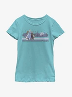 Disney Frozen 2 Group Scenery Youth Girls T-Shirt