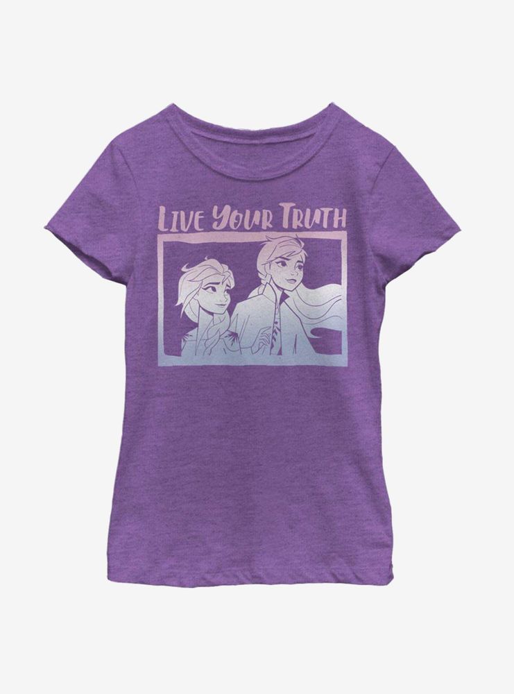 Disney Frozen 2 Live Your Truth Youth Girls T-Shirt