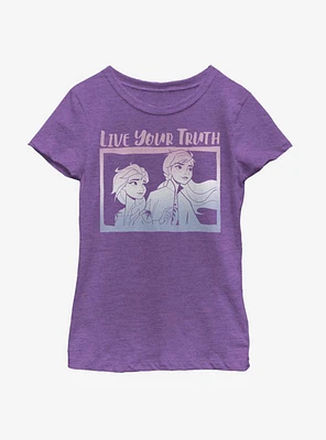 Disney Frozen 2 Live Your Truth Youth Girls T-Shirt