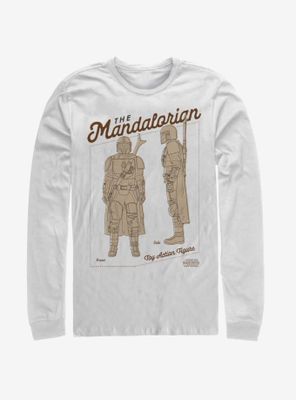 Star Wars The Mandalorian Action Figure Long-Sleeve T-Shirt