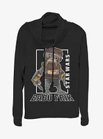 Star Wars Episode IX The Rise Of Skywalker Babu Frik Cowlneck Long-Sleeve Womens Top