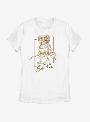 Star Wars Episode IX The Rise Of Skywalker Babu Outline Womens T-Shirt