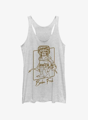 Star Wars Episode IX The Rise Of Skywalker Babu Outline Womens Tank Top