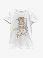 Star Wars Episode IX The Rise Of Skywalker Babu Outline Youth Girls Flutter Sleeve T-Shirt