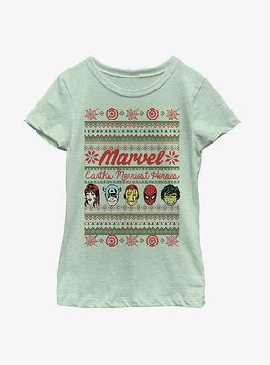 Marvel Avengers Merriest Heroes Youth Girls T-Shirt