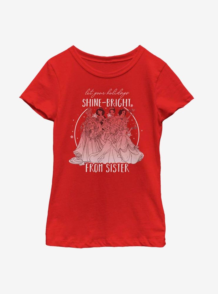 Disney Princesses Shine Bright Sister Youth Girls T-Shirt