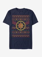 Marvel Captain Christmas Pattern T-Shirt