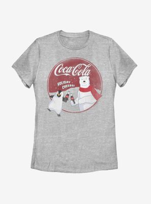Coca Cola Holiday Cheers Bear Womens T-Shirt