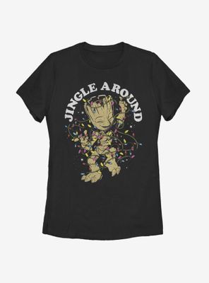 Marvel Guardians Of The Galaxy Jingle Groot Womens T-Shirt