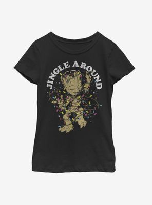 Marvel Guardians Of The Galaxy Jingle Groot Youth Girls T-Shirt