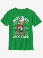 Marvel Guardians Of The Galaxy Groot Mix Tape Christmas Youth T-Shirt