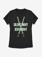 Star Wars Christmas Light Sabers Womens T-Shirt