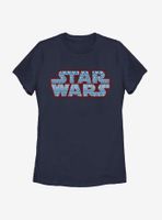 Star Wars Christmas Pattern Logo Womens T-Shirt