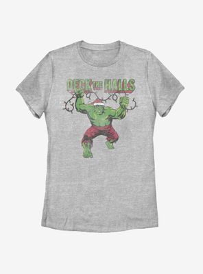 Marvel Hulk Deck The Halls Womens T-Shirt