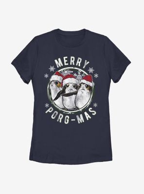 Star Wars Merry Porgmas Womens T-Shirt