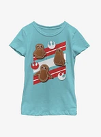 Star Wars Ginger Porgs Youth Girls T-Shirt