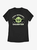 Star Wars Yoda Merriest Daughter Womens T-Shirt