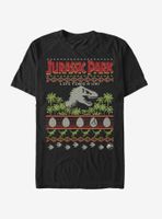 Jurassic Park Life Finds A Way Christmas Pattern T-Shirt