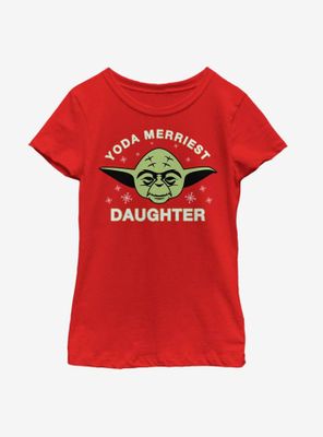 Star Wars Yoda Merriest Daughter Youth Girls T-Shirt