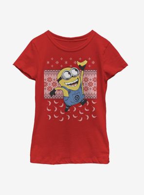 Despicable Me Minions Banana Christmas Youth Girls T-Shirt