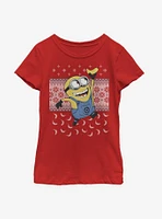 Despicable Me Minions Banana Christmas Youth Girls T-Shirt