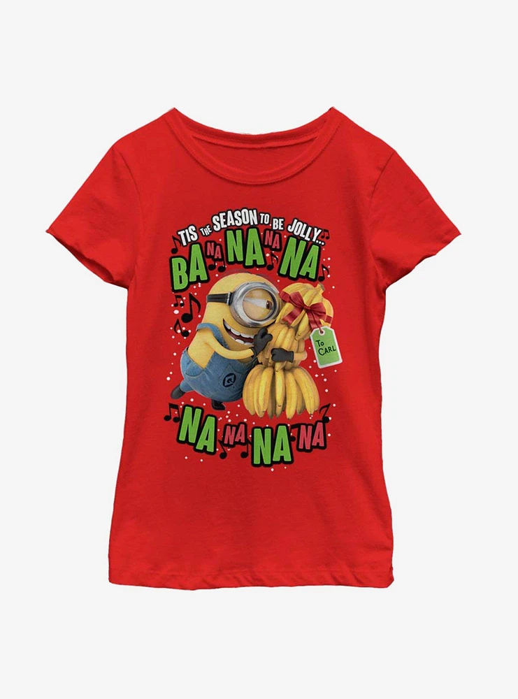 Despicable Me Minions Deck The Halls Youth Girls T-Shirt