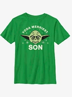 Star Wars Yoda Merriest Son Youth T-Shirt
