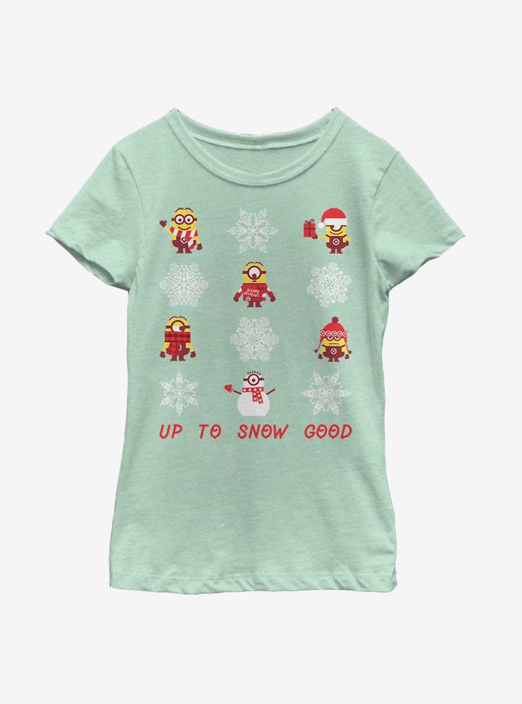 Despicable Me Minions Snowflake Minion Youth Girls T-Shirt