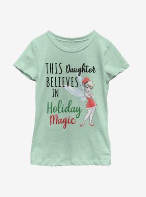 Disney Tinker Bell Believes Holiday Magic Daughter Youth Girls T-Shirt