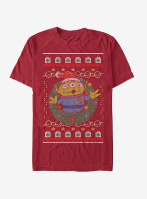 Disney Pixar Toy Story Greetings Christmas Pattern T-Shirt