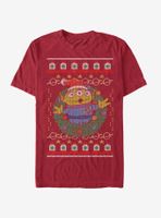 Disney Pixar Toy Story Greetings Christmas Pattern T-Shirt