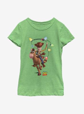 Disney Pixar Toy Story Woody Holiday Lasso Youth Girls T-Shirt