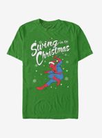 Marvel Spider-Man Swinging Spidey Christmas T-Shirt