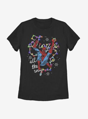 Marvel Spider-Man Jingle All The Way Womens T-Shirt