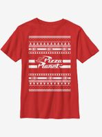 Disney Pixar Toy Story Pizza Planet Christmas Pattern Youth T-Shirt