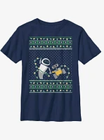 Disney Pixar Wall-E Eve Christmas Pattern Youth T-Shirt