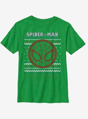 Marvel Spider-Man Spidey Christmas Pattern Youth T-Shirt