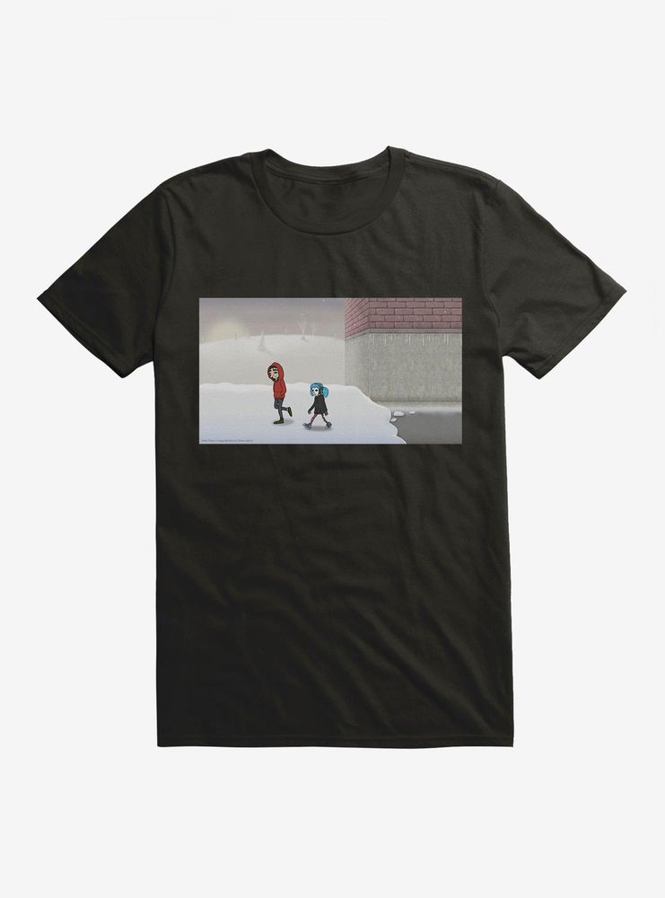 Sally Face Walking Through The Snow T-Shirt