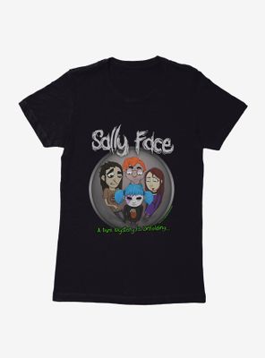Sally Face Dark Mystery Unfolding Logo Womens T-Shirt